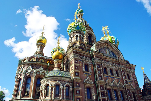 The beautiful church in St. Petersburg, Savior on Blood