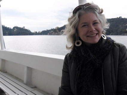 Author on a boat tour around Portofino .