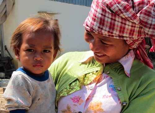 Mother and child in Cambodia.