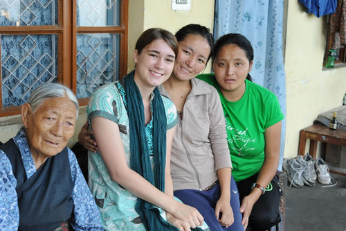 Author's tibetan host family in Dharamsala, India, from grandmother to sisters.