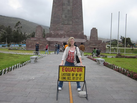 Author standing at the actual Equator.