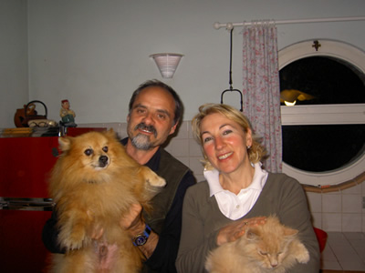 The author's host family in Urbania, Italy.