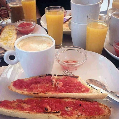 Typical Spanish breakfast.