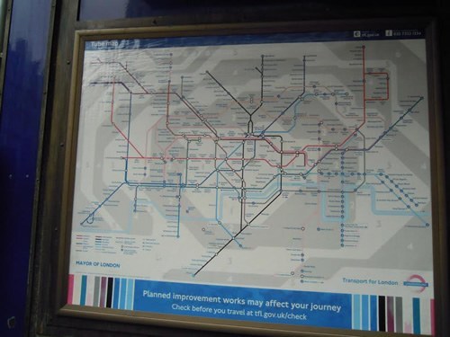 Map of the underground tube in London