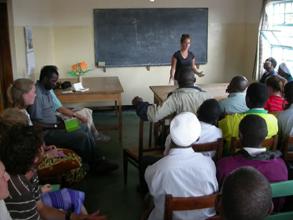 Presenting research in Tanzania