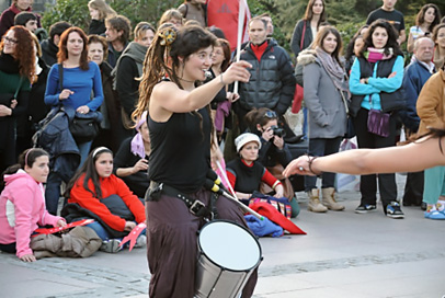 Street performance in Granada