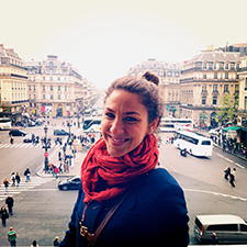 Author as student in Paris.