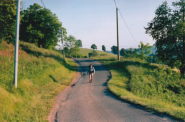 Walking a pilgrimage along the Camino de Santiago, Spain.